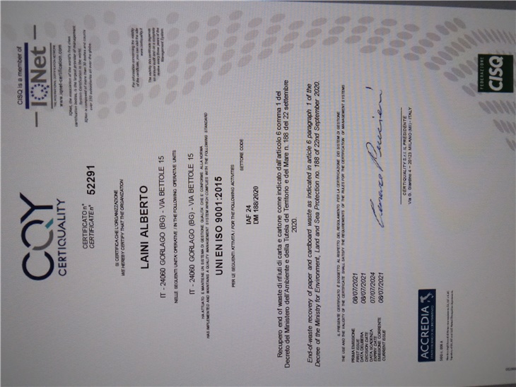 Certificazione UNI EN ISO 9001:2015 - 2